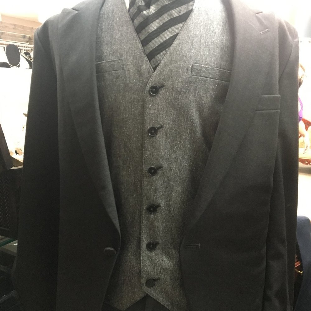 NWT Horst Tweed Vest Adjustable Waistcoat Grey - Picture 3 of 15